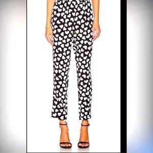 Kate Spade Black White Dancing Heart Ria Pants